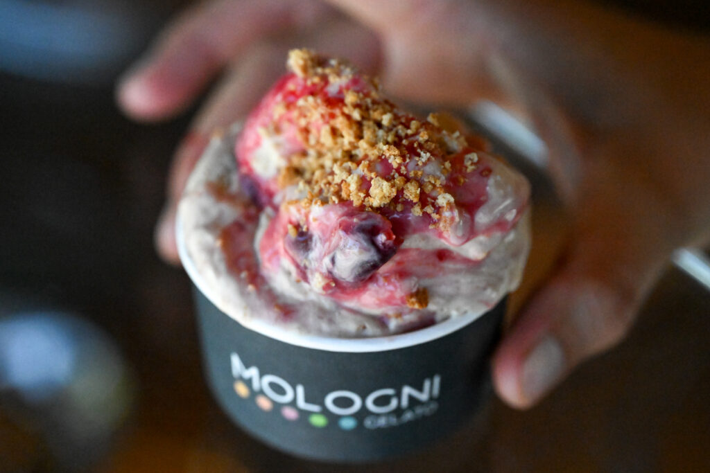 Gelato alla torta di amarene - Mologni Gelato: due coni Gambero Rosso 